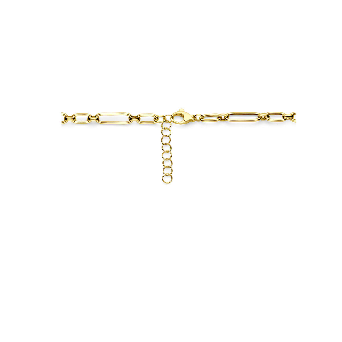 collar 6,0 mm 42 + 3 cm 3 micron plata chapado en oro amarillo