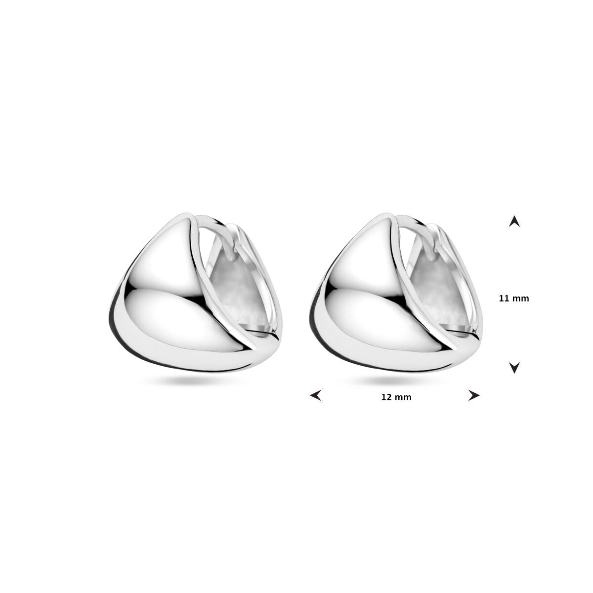 aros de plata rodiado