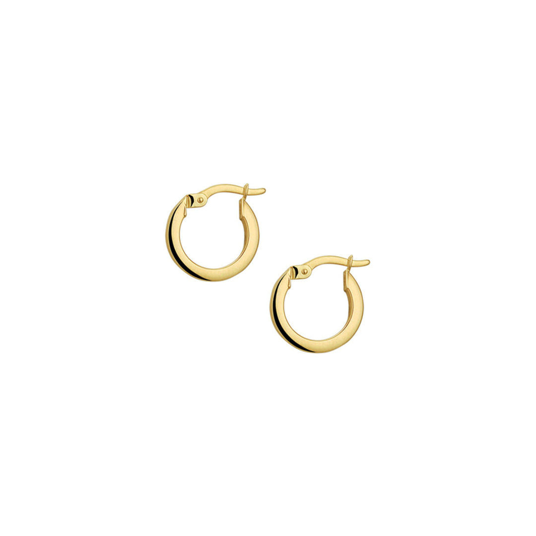 aros tubo cuadrado 14K oro amarillo 2.0mm