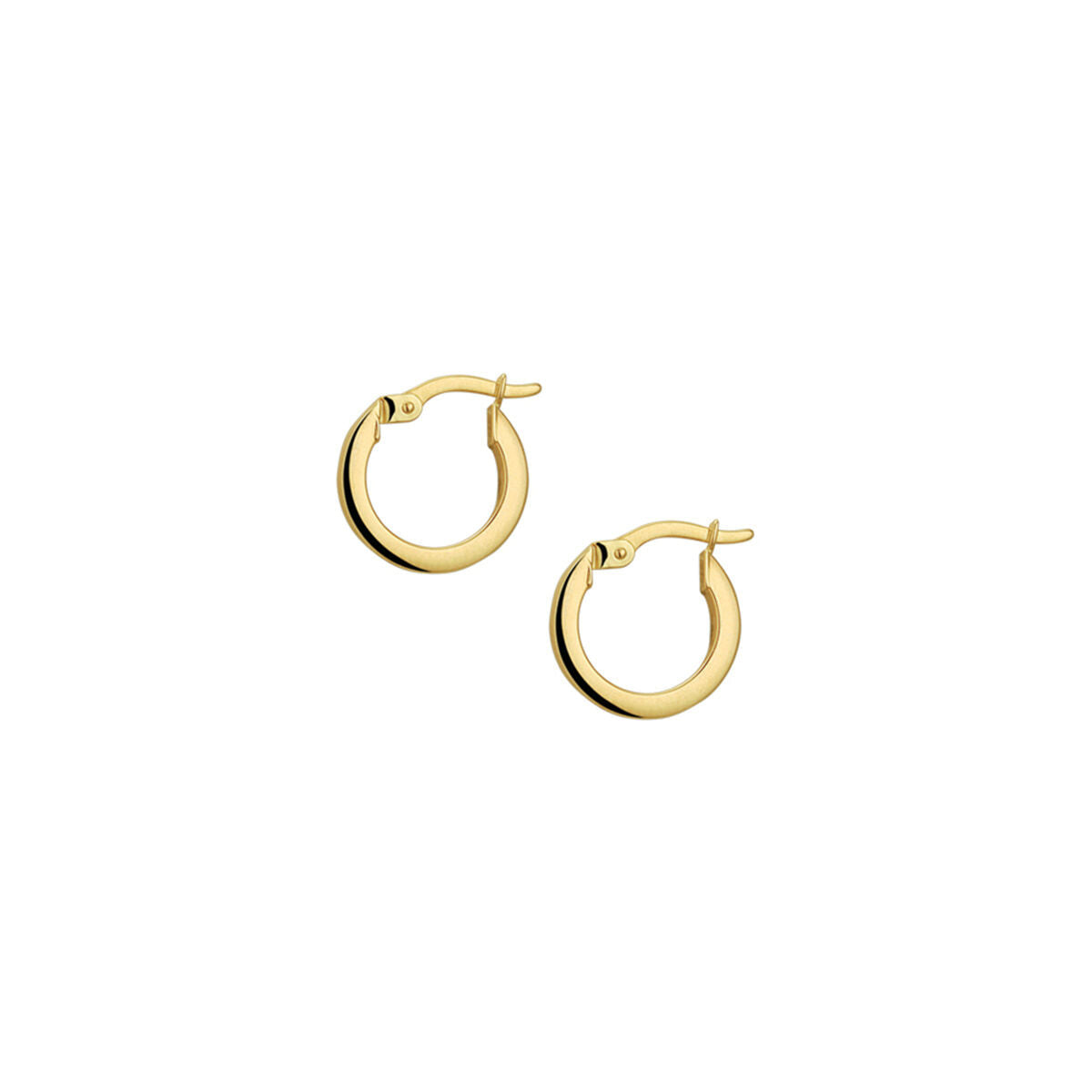 aros tubo cuadrado 14K oro amarillo 2.0mm