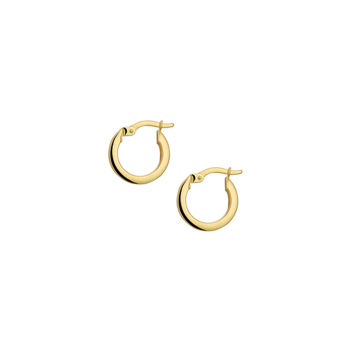 aros tubo cuadrado 14K oro amarillo 2.0mm