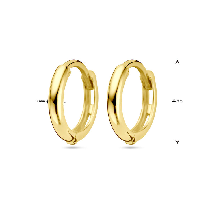 klapoorringen 14K geelgoud