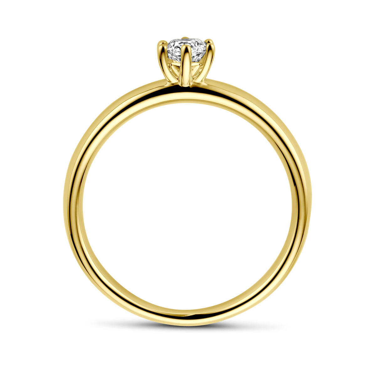anillo de compromiso diamante 0.25ct h si oro amarillo 14K