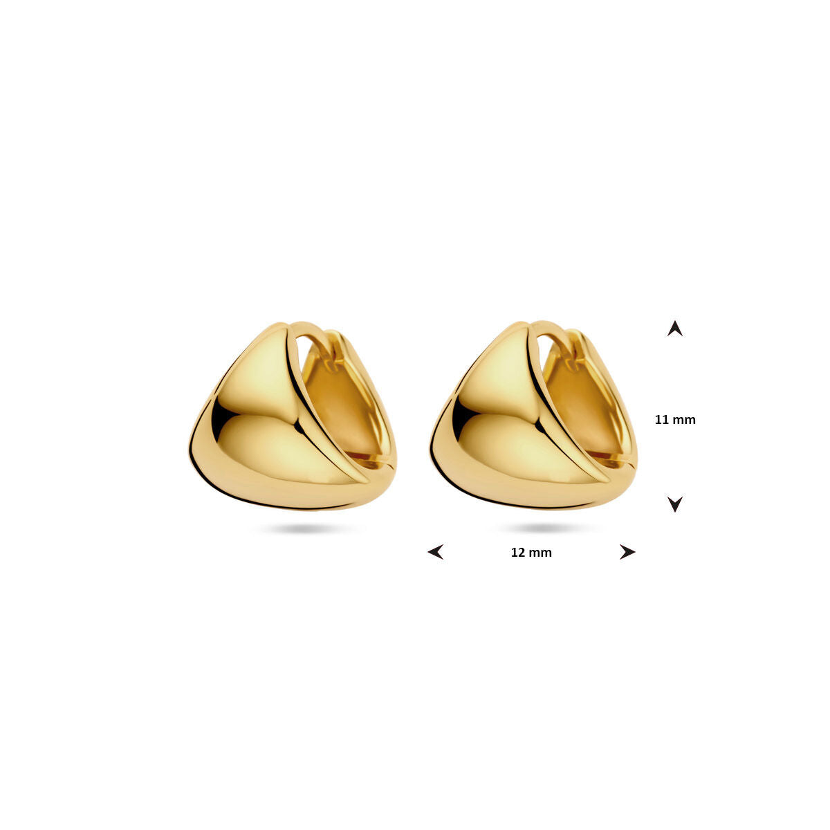 aros 1 micrón plata chapado en oro amarillo