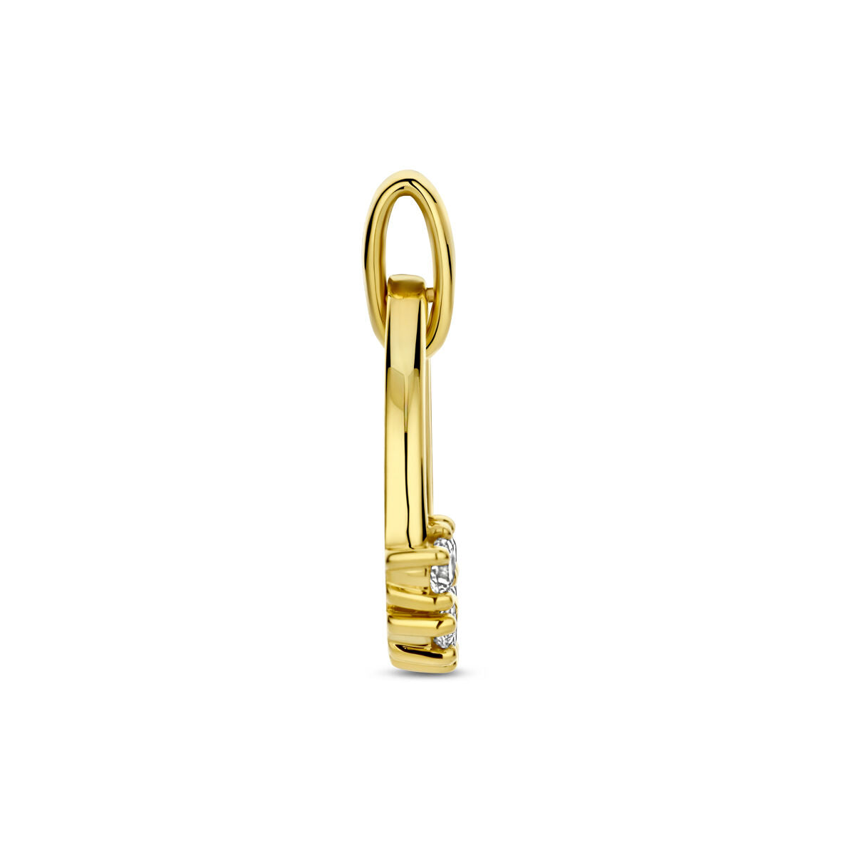 Colgante de oro con diamante cultivado en laboratorio – 14k oro amarillo