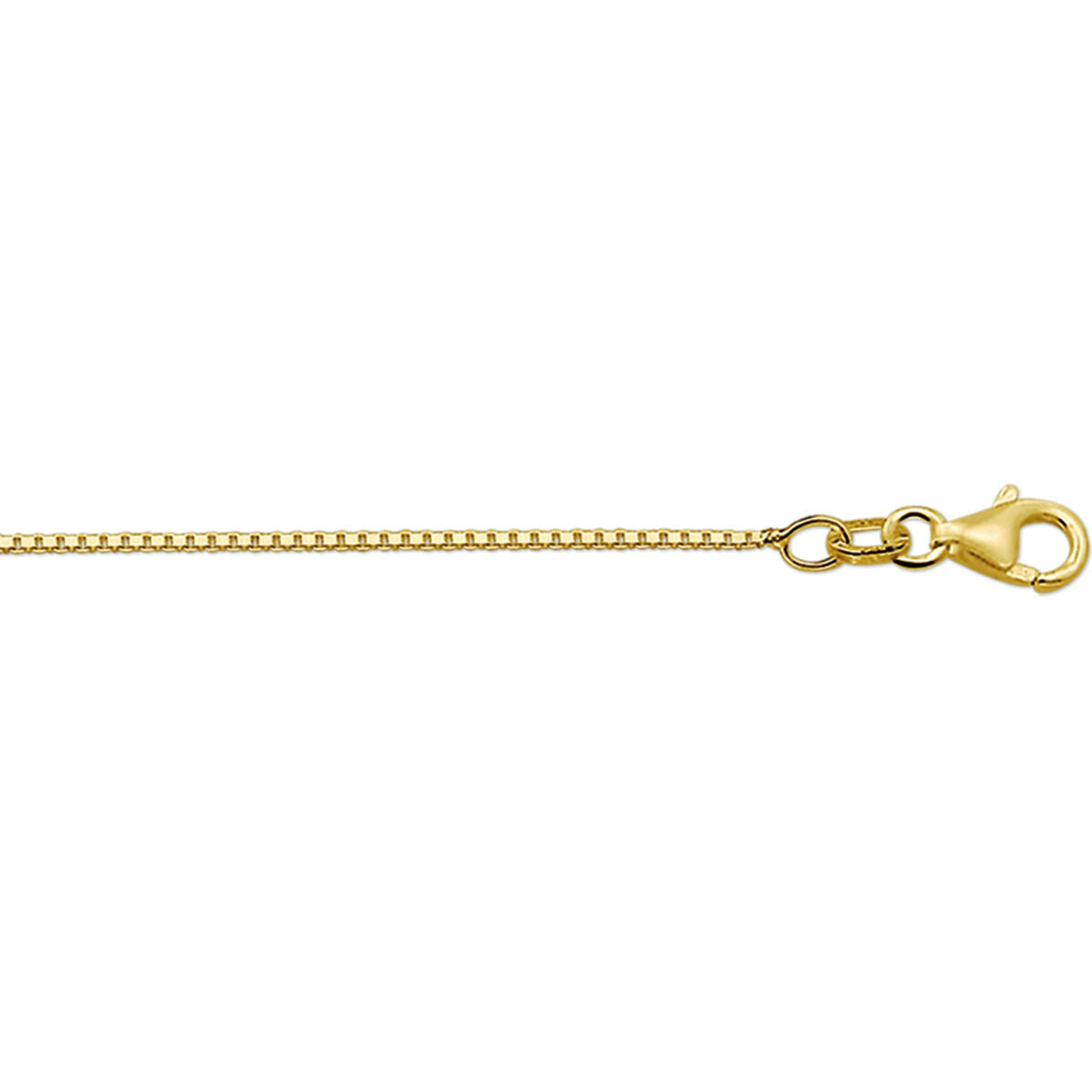 Collar veneciano de 1,1 mm en oro amarillo de 14K con cierre de langosta.