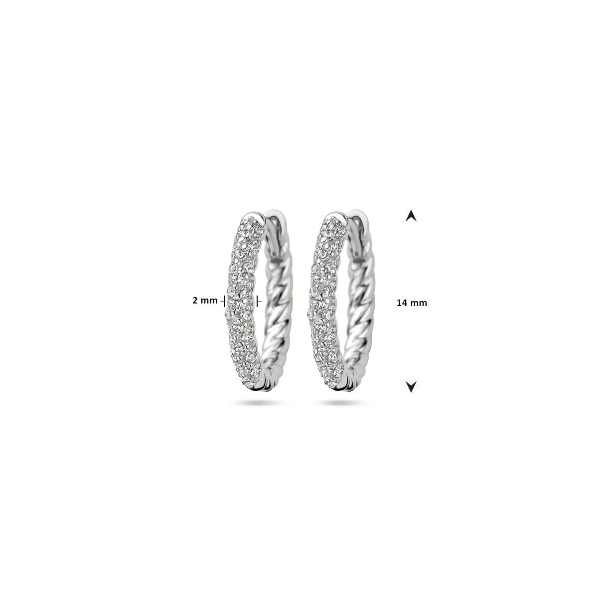 aros de circonita plata rodiada