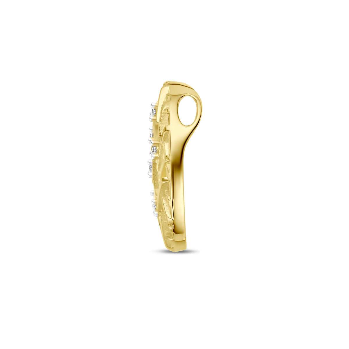 colgante diamante 0.075ct h si oro amarillo 14K