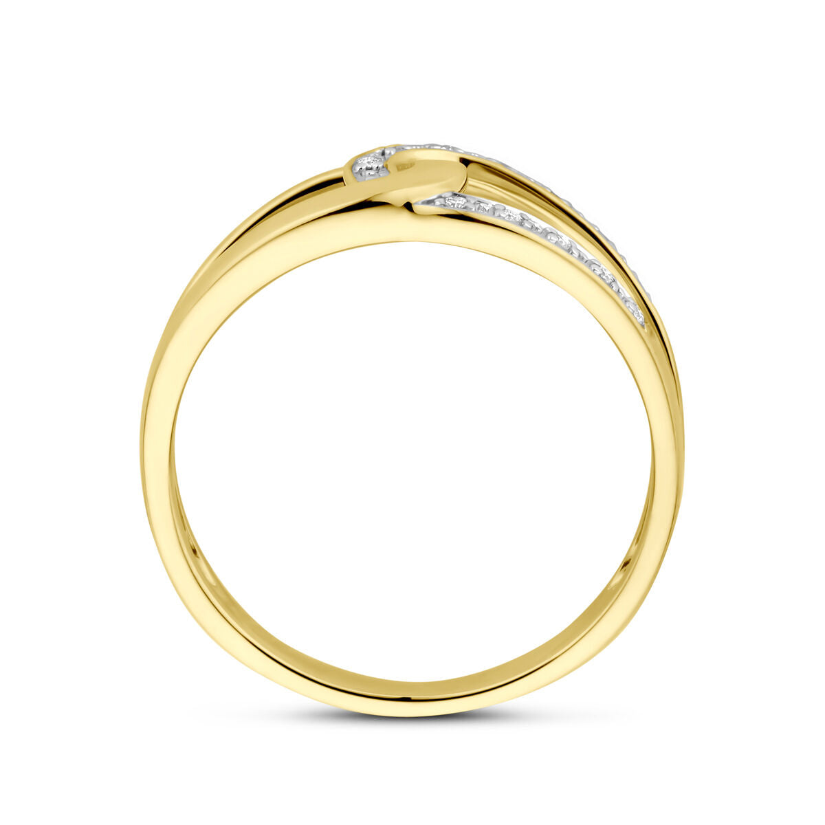 anillo diamante 0.03ct h si 14K oro amarillo