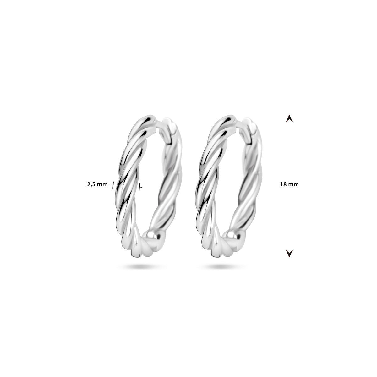 aros tubo 2,5 mm plata rodiado
