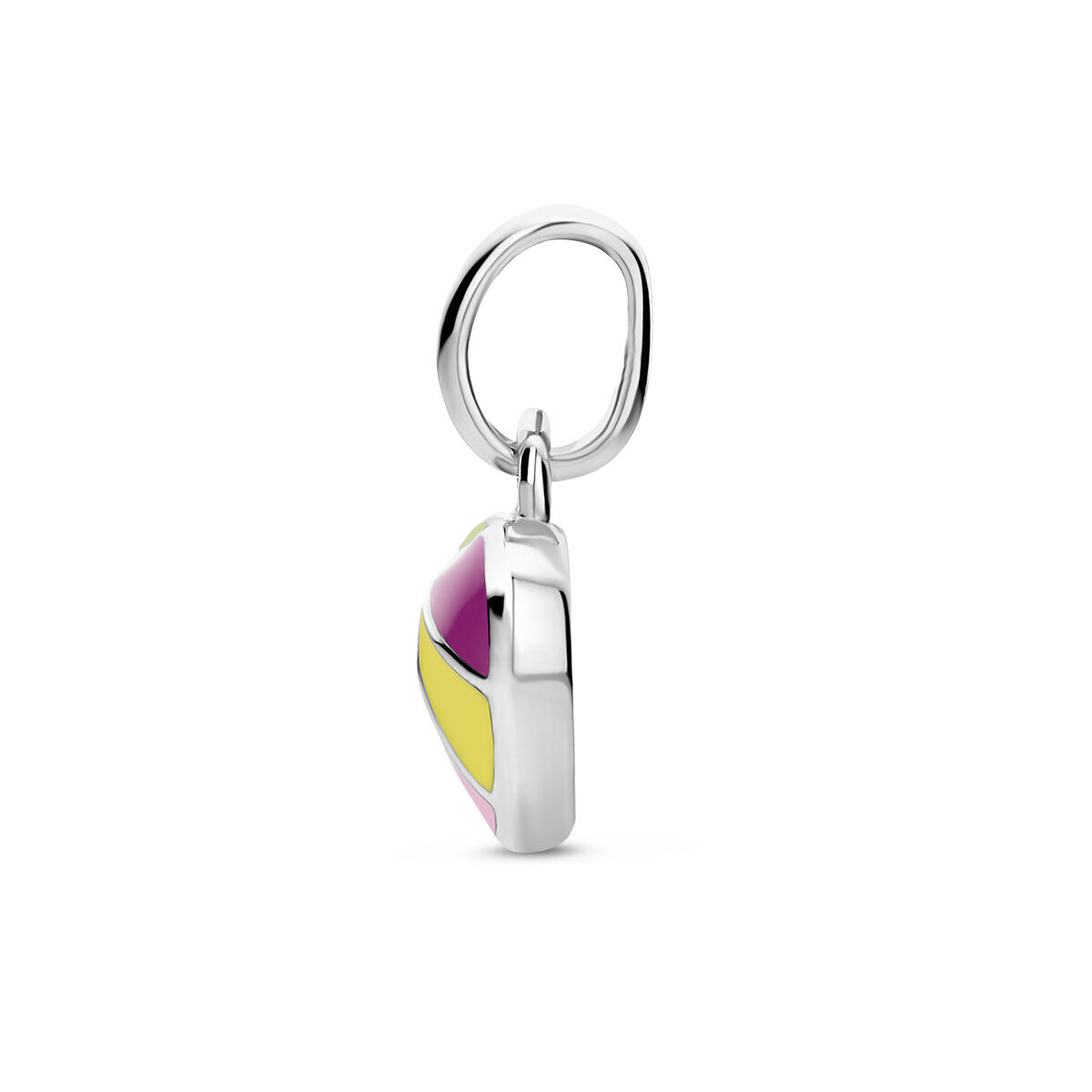 colgante corazón plata rodiada
