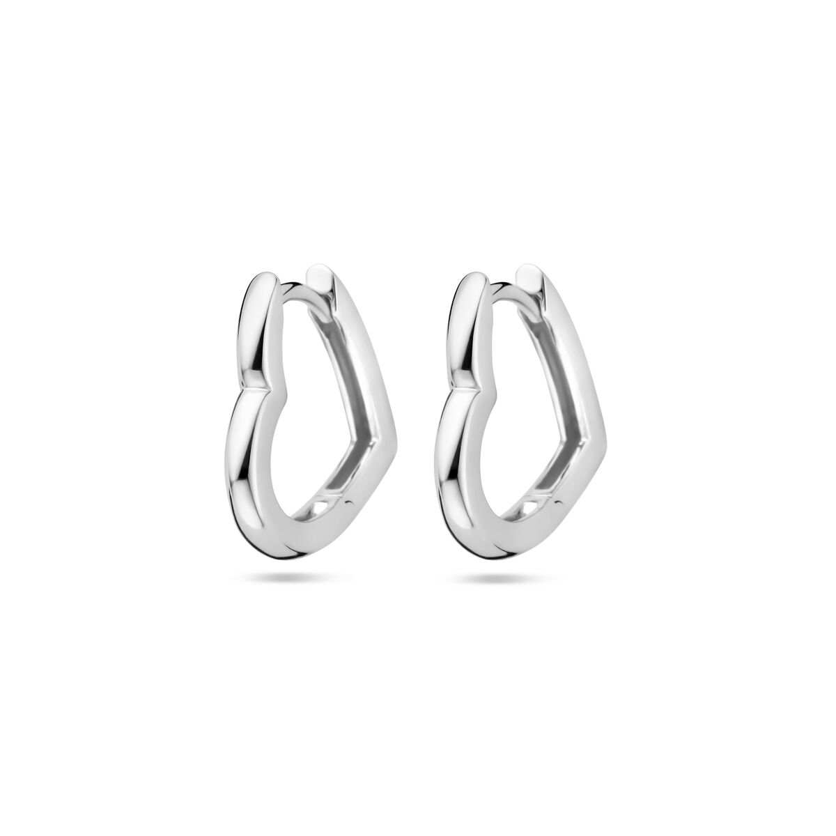 aros corazón 16 mm plata rodiado