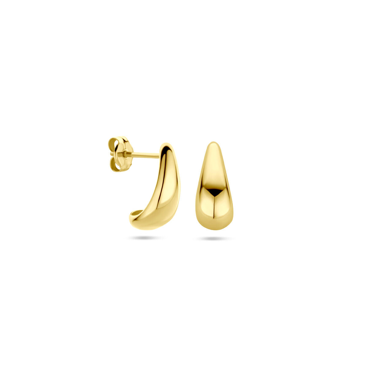 pendientes de botón gota 13 mm 14K oro amarillo