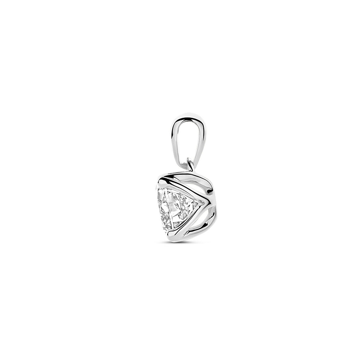 colgante diamante cultivado en laboratorio 1.00ct h si 11 mm 14K oro blanco