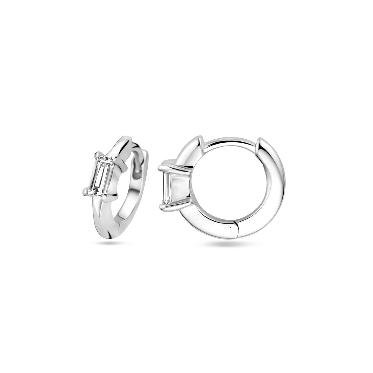 aros de zirconia 10,5 mm plata rodiado