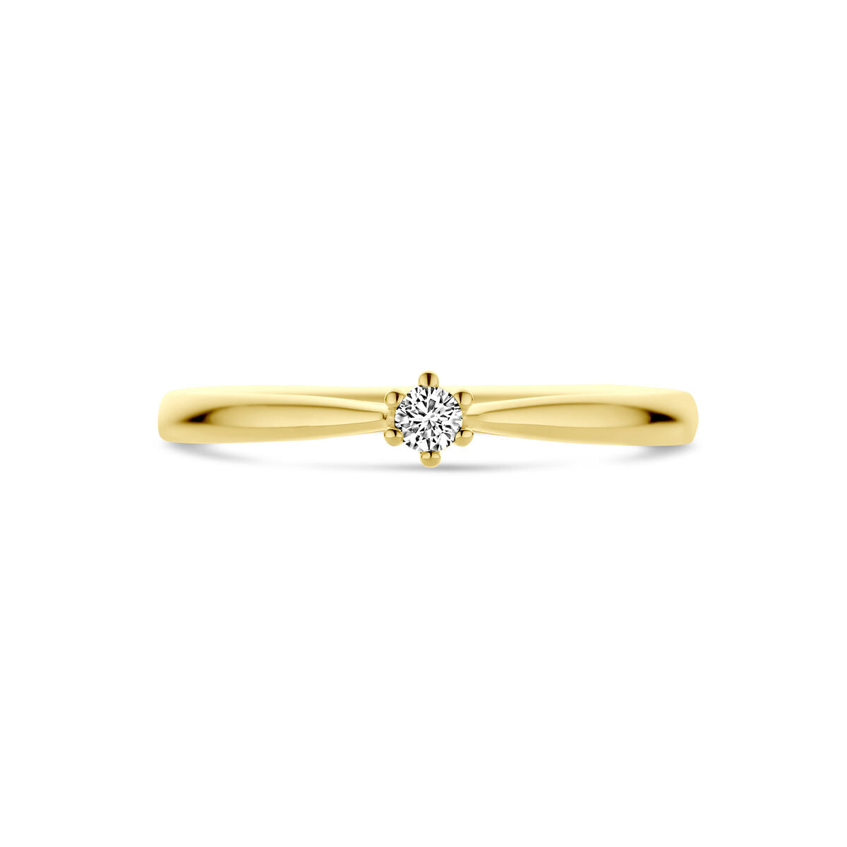 anillo diamante 0.05ct h si oro amarillo 14K