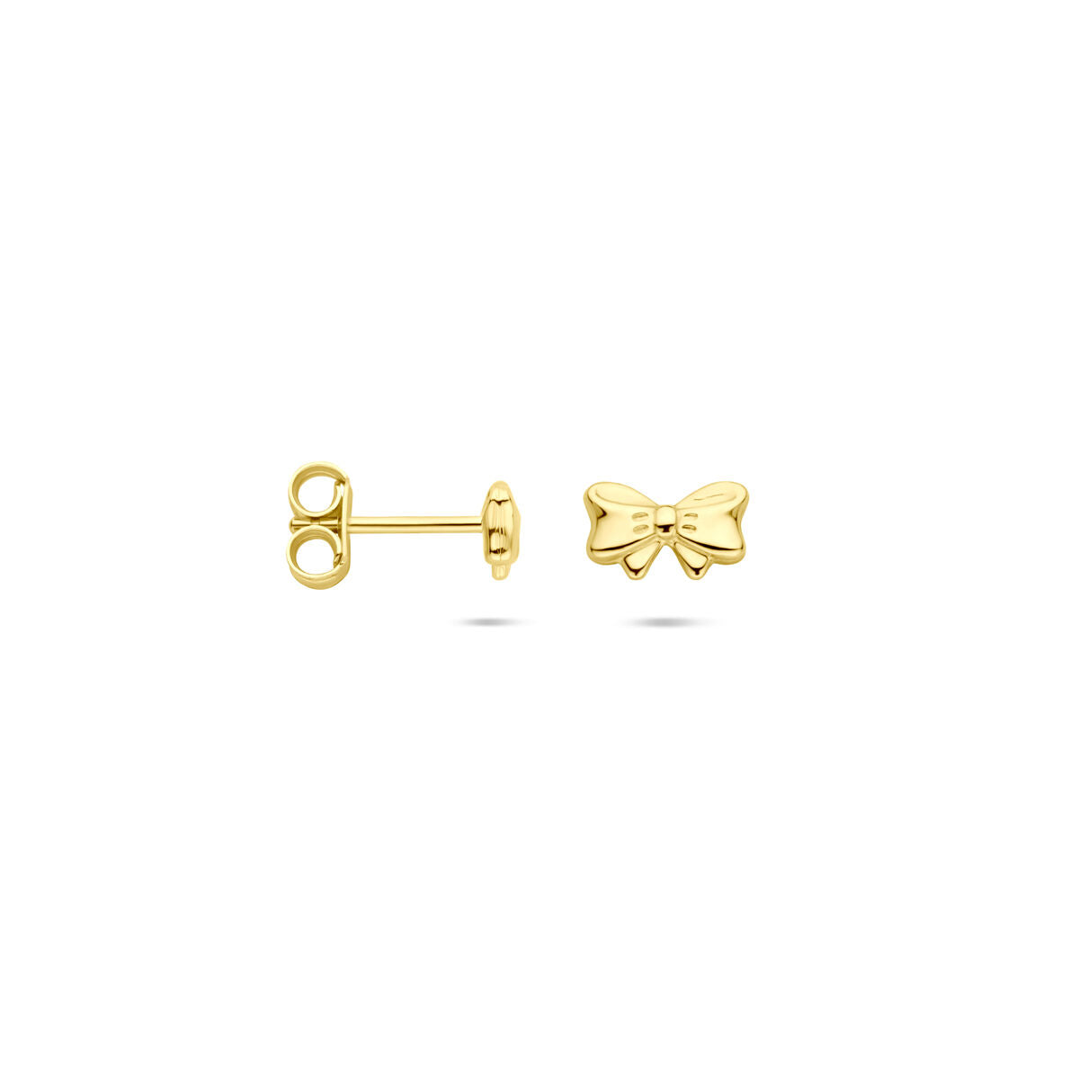 pendientes de botón lazo 5 mm 14K oro amarillo