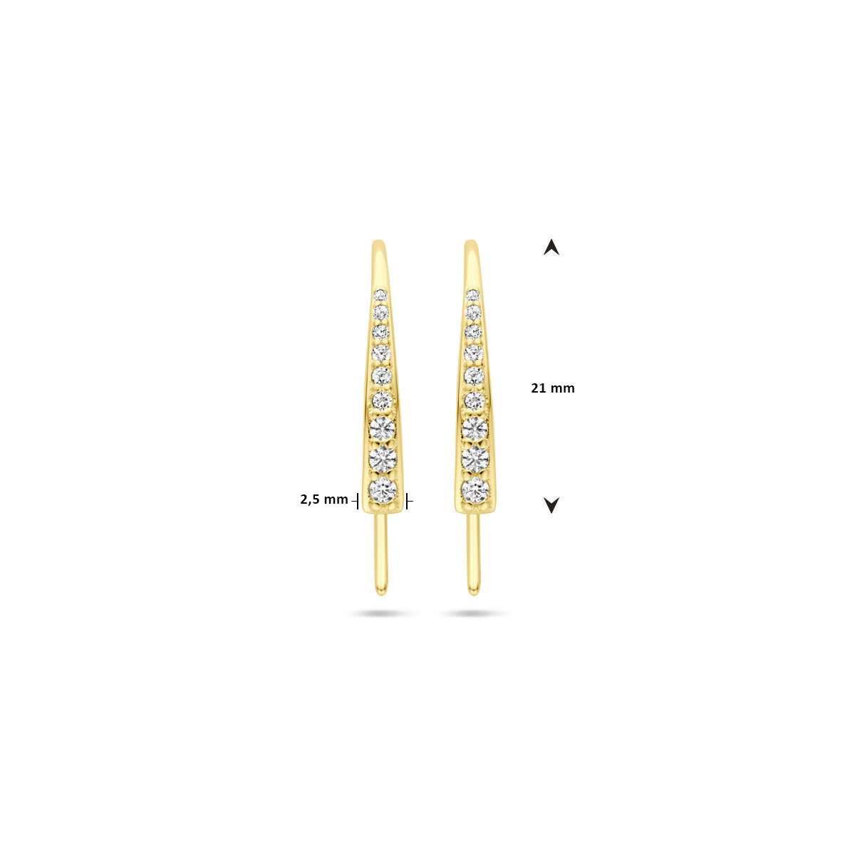 aro 21 mm 14K oro amarillo