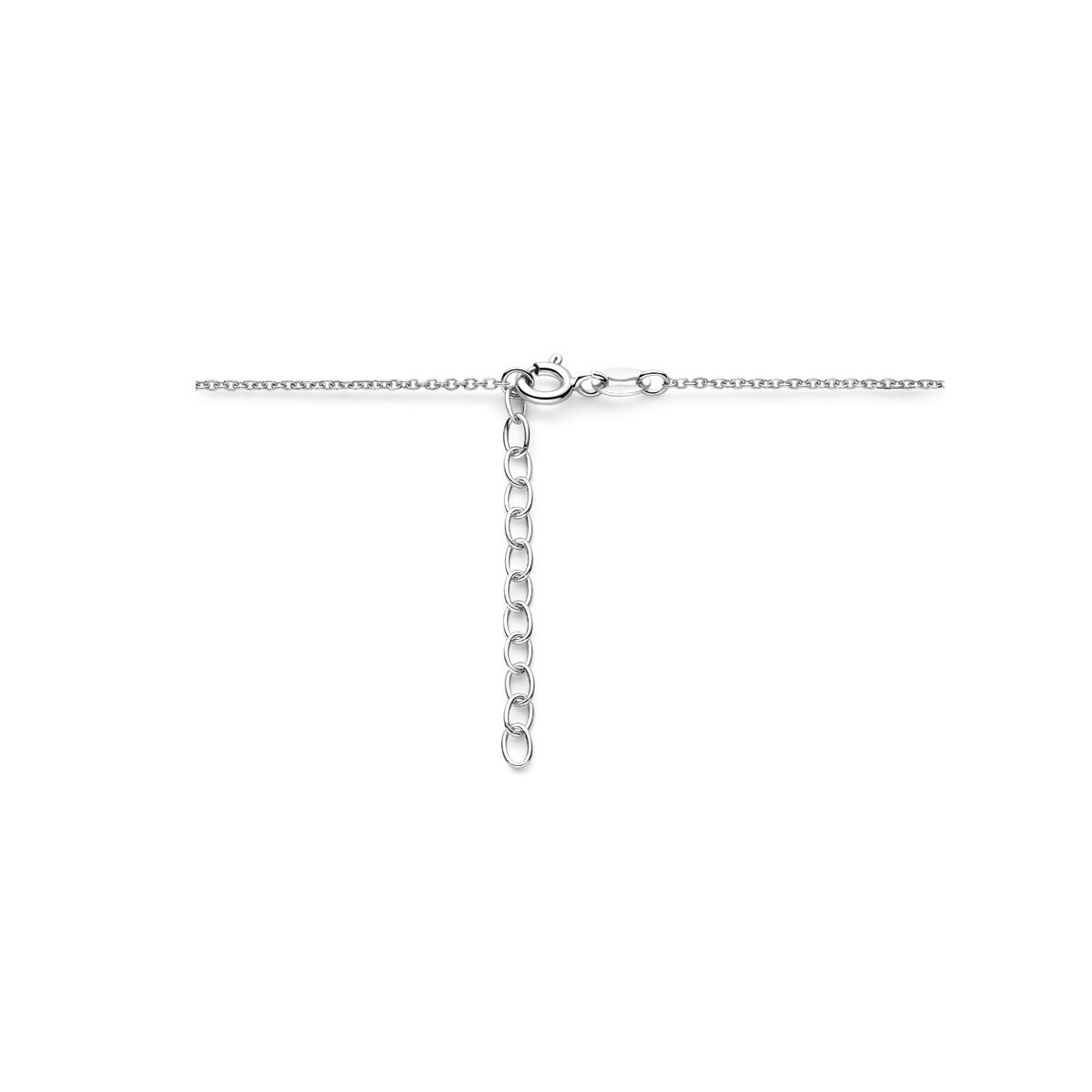 collar de corazones 1,3 mm 41 + 4 cm plata rodiada