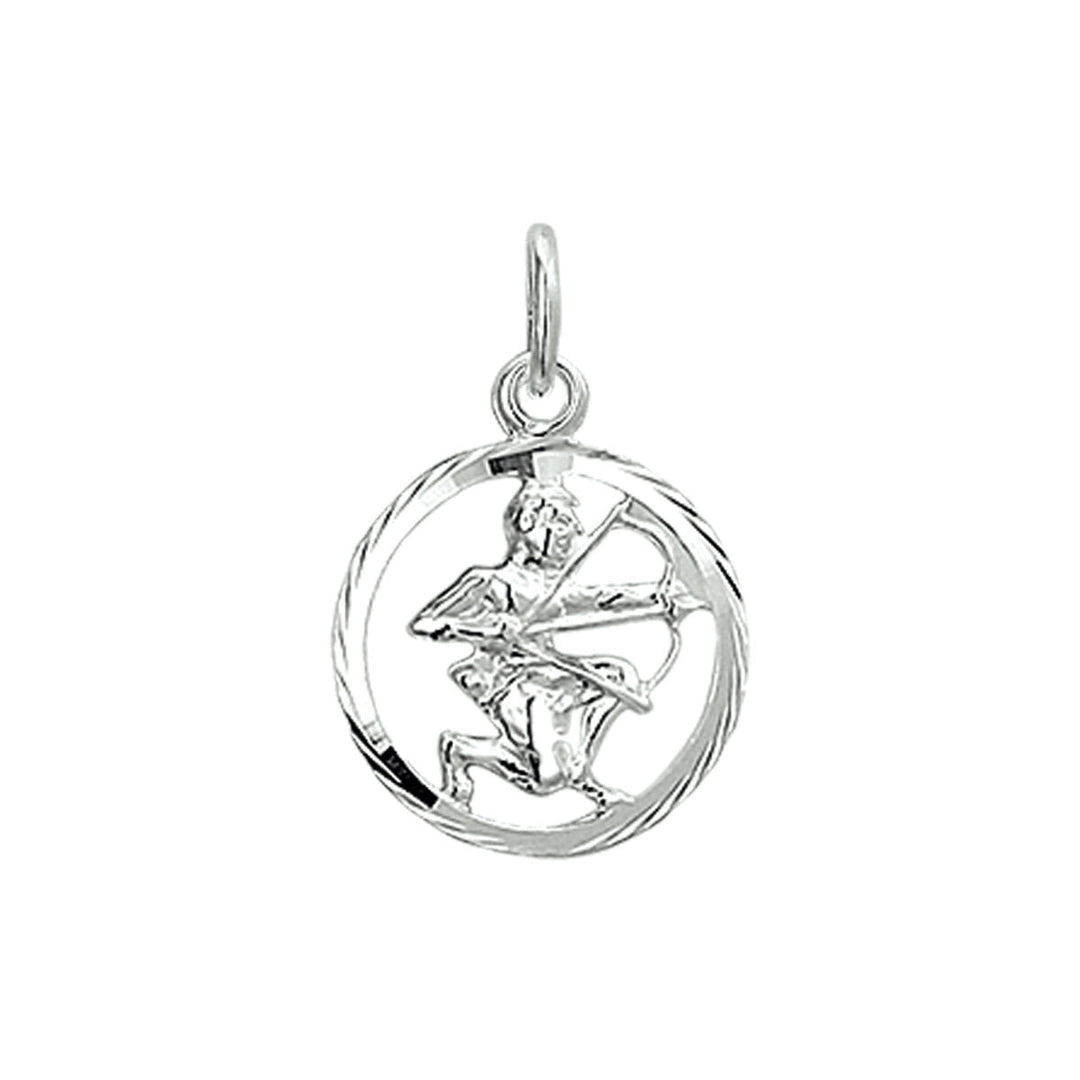 De Van der Kooij Collectie hanger sterrenbeeld gediamanteerd zilver wit is een elegante unisex hanger met fonkelende afwerking, gedraaide rand en handige top lus, perfect om jouw sterrenbeeld stijlvol te dragen.