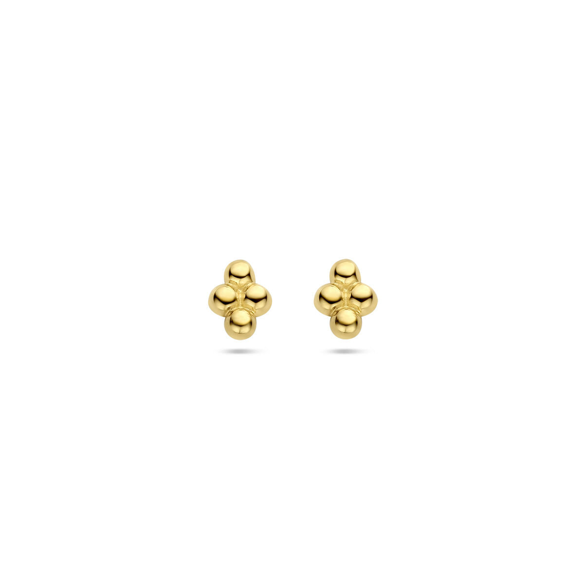 Pendientes de bolitas de 14K en oro amarillo.