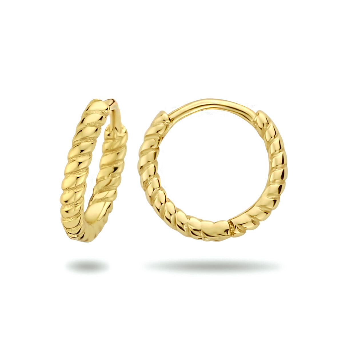 aros retorcidos 1 micrón plata chapado en oro amarillo