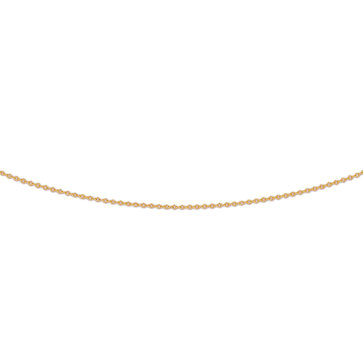 Collar de ancla plano de 0,8 mm en oro rosado de 14K, disponible en 41, 43 y 45 cm.
