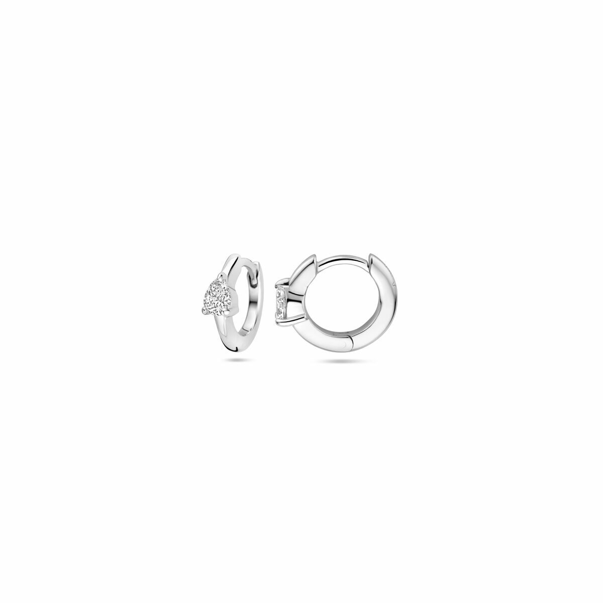 aros de circonita 10 mm plata rodiada