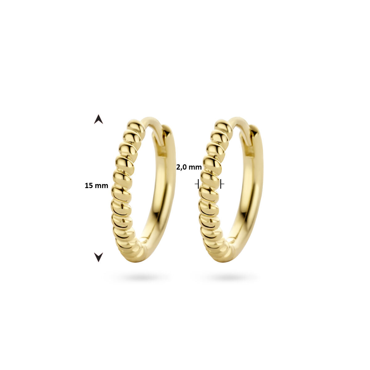 aros 1 micrón plata chapado en oro amarillo