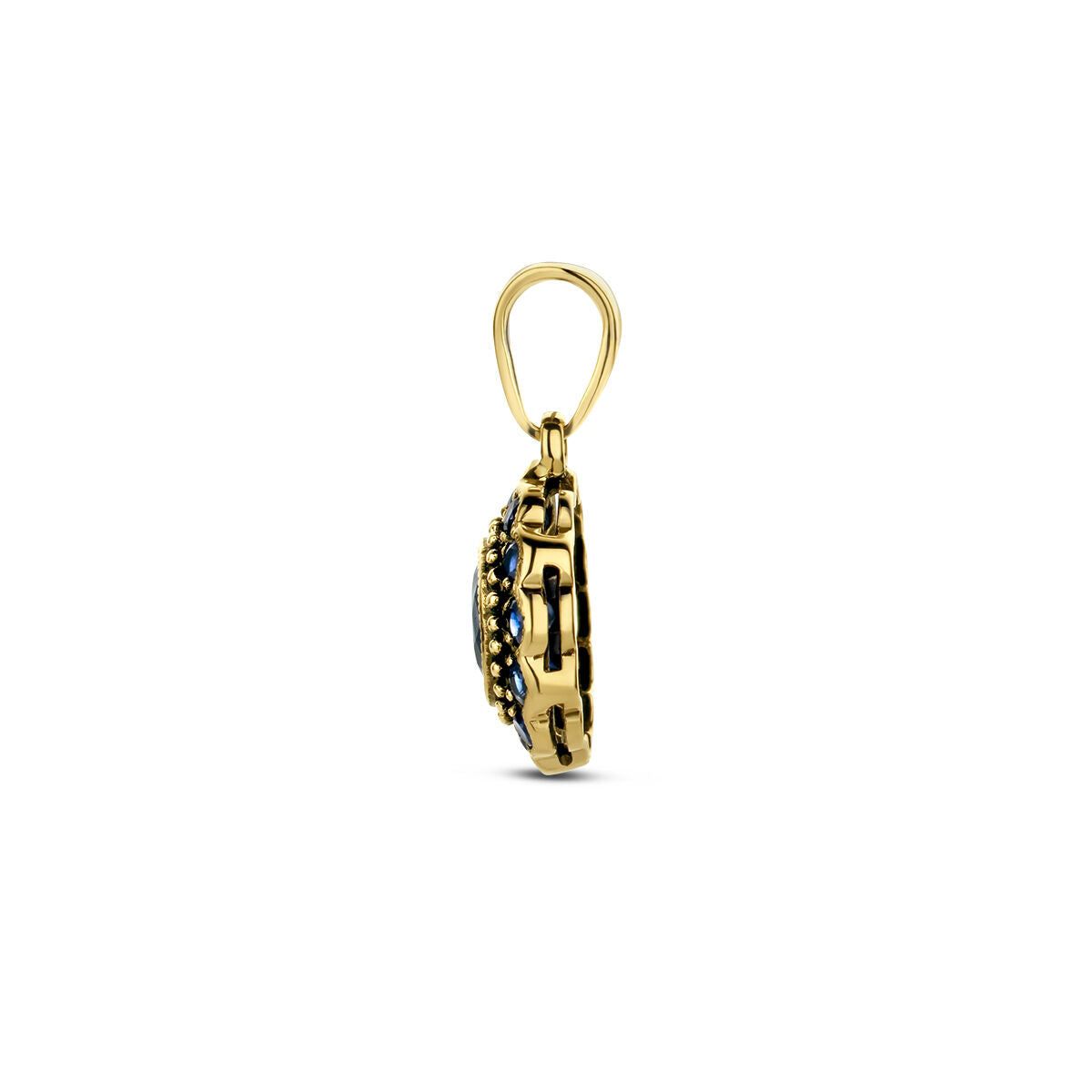 colgante zafiro 14K oro amarillo