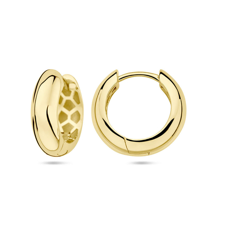 klapoorringen 5,0 mm halronde buis 14K geelgoud