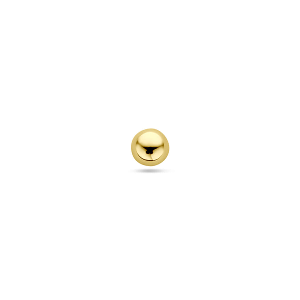 Piercing de 3 mm en 14K de oro amarillo con un diseño de parte trasera plana.