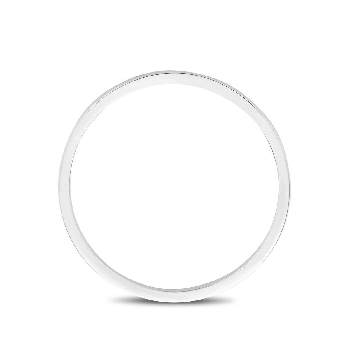 De Van der Kooij Collectie ring 14K witgoud is een eenvoudige, dunne damesring van 1,5 mm met een glad, gepolijst oppervlak, afgebeeld tegen een effen witte achtergrond.