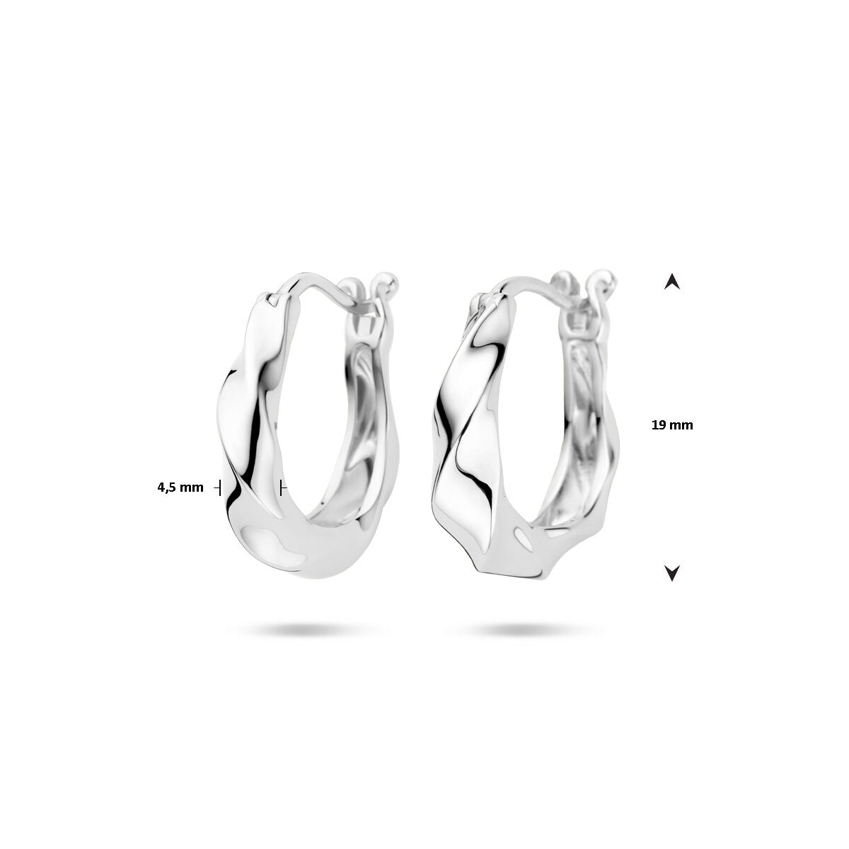 aros 19 mm plata rodiado