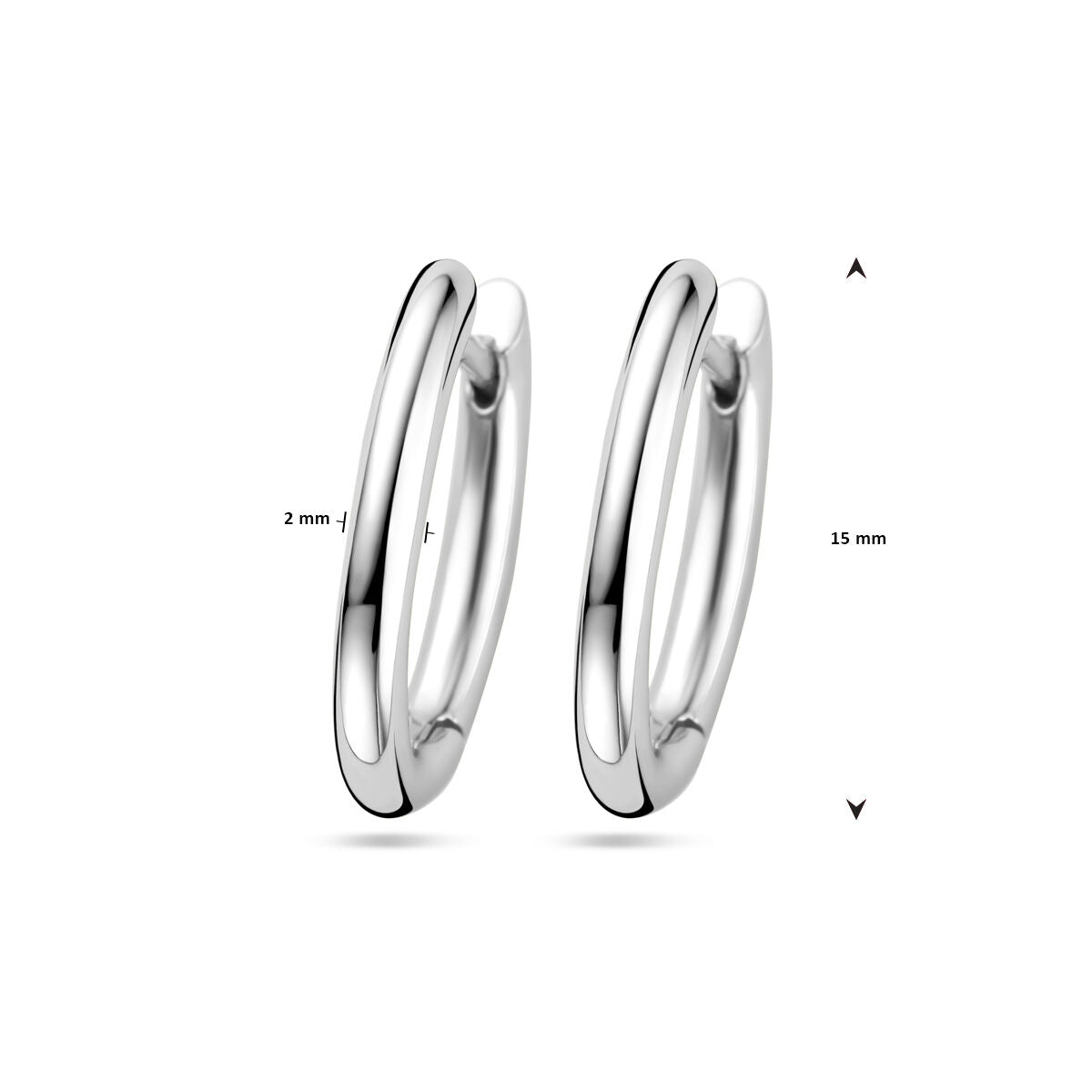aros de plata rodiado