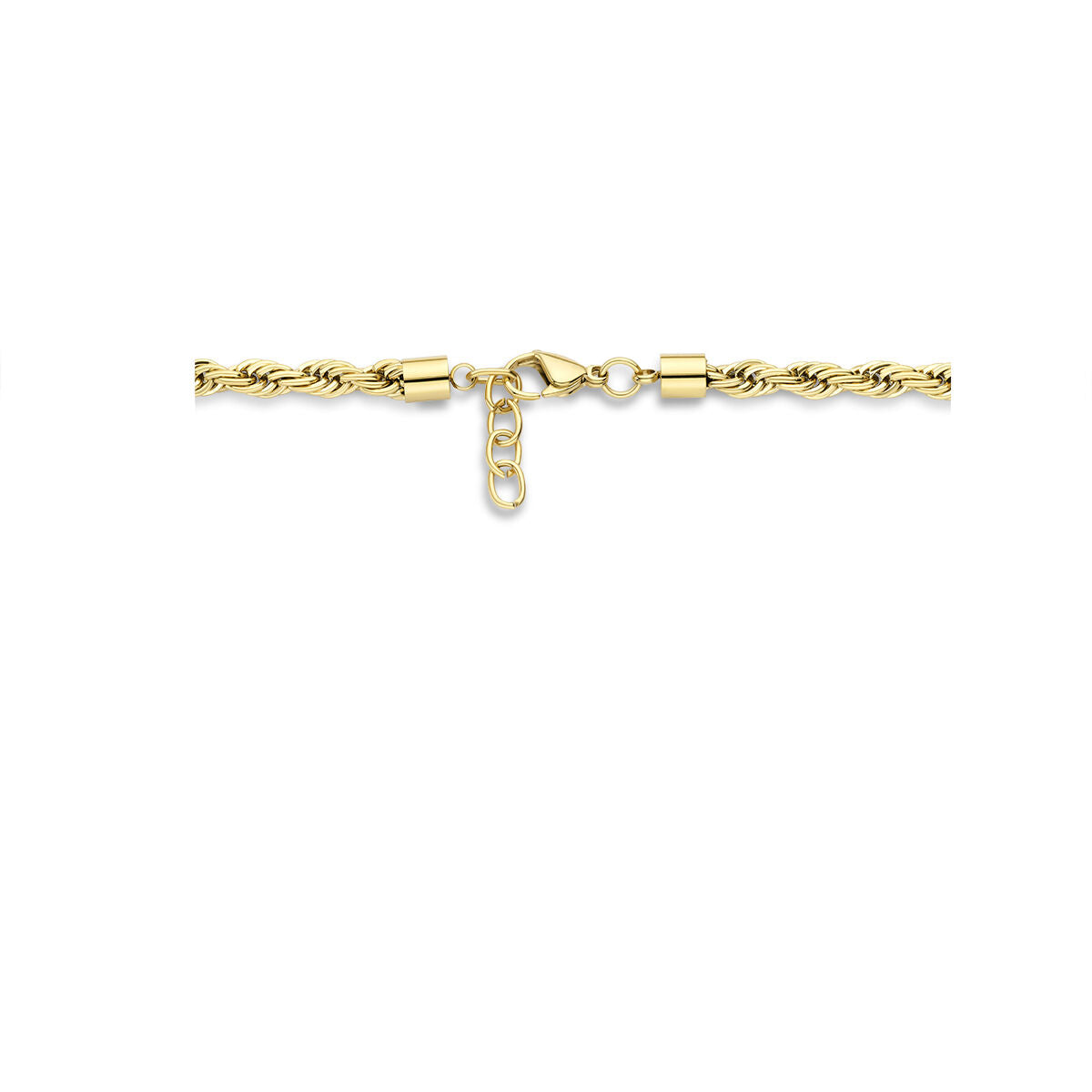 collar cordón 5,7 mm 43 + 3 cm chapado en oro acero inoxidable