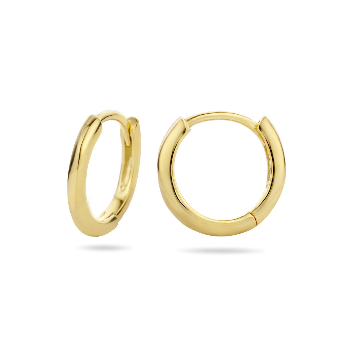 aros medio redondo 1 micrón plata chapado en oro amarillo