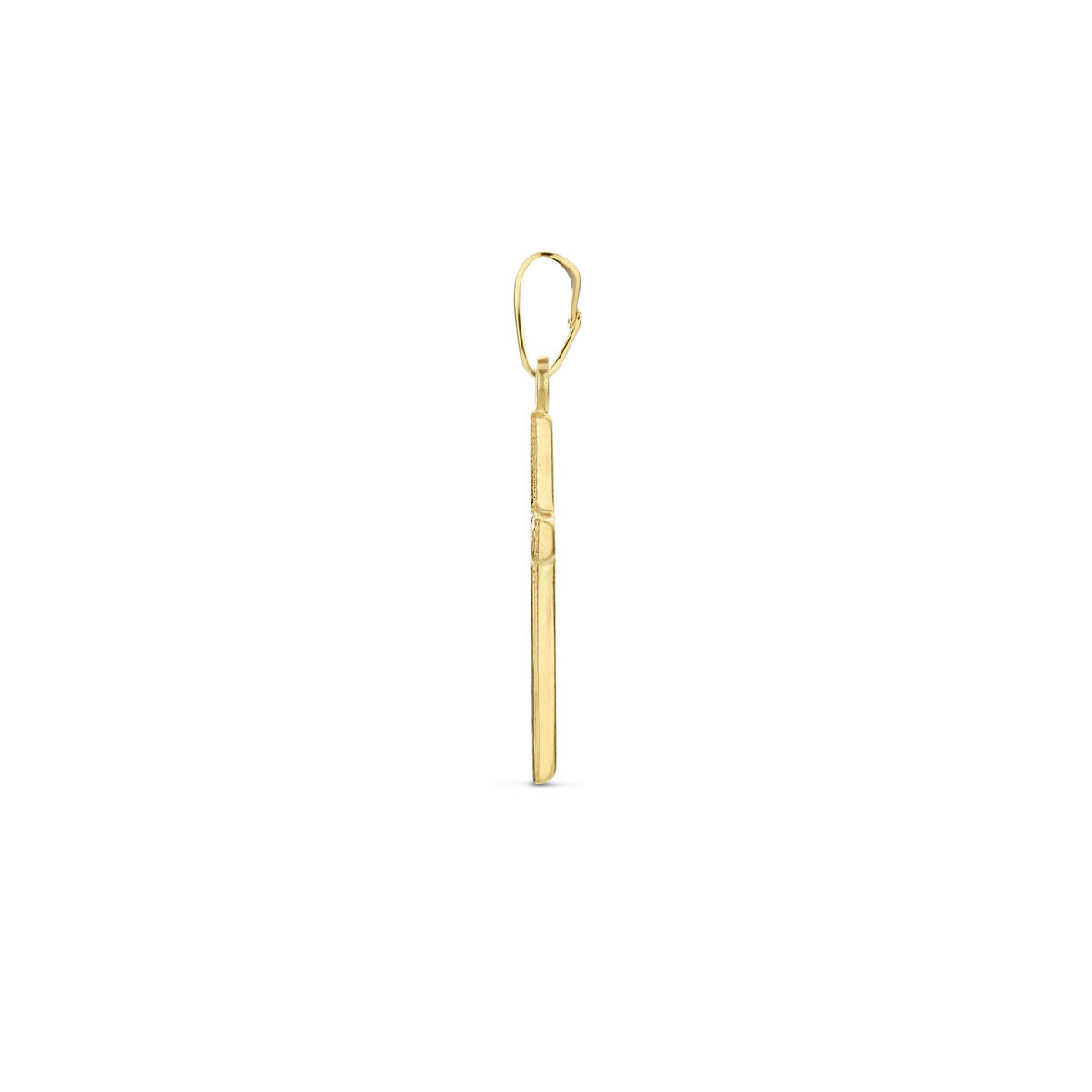 colgante cruz martillado 18 mm 14K oro amarillo
