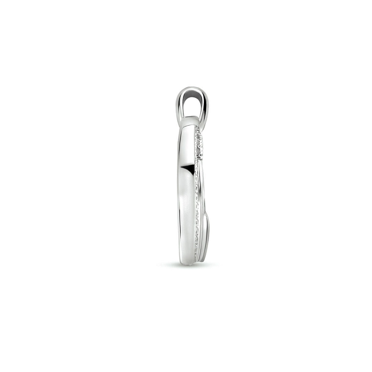 colgante corazón circonita plata rodiada