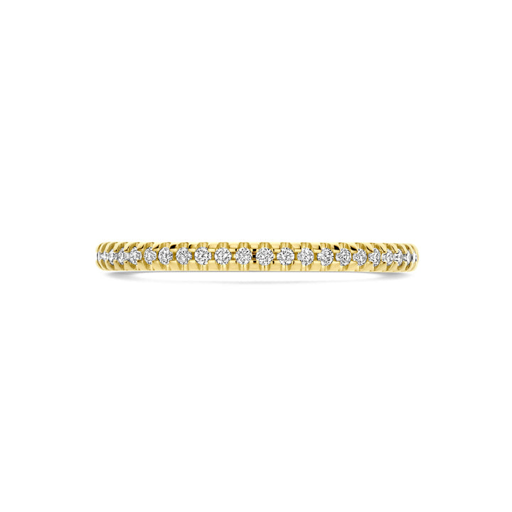 ring lab grown diamant 0.15ct h si 14K geelgoud