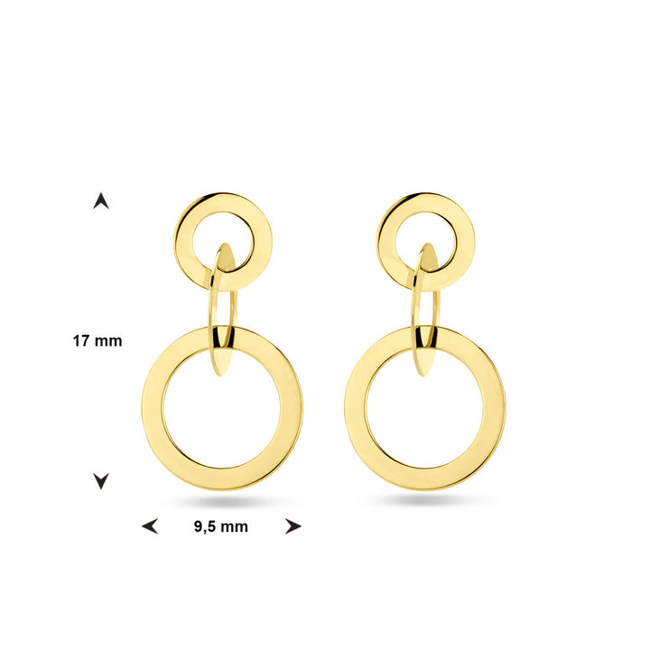 oorhangers cirkels 14K geelgoud