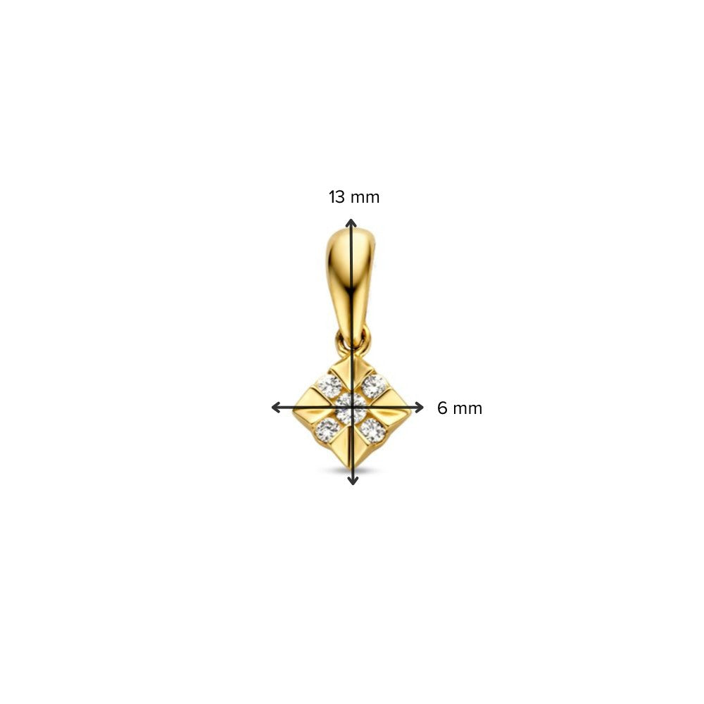Colgante de oro amarillo con diamante – Elegancia sutil