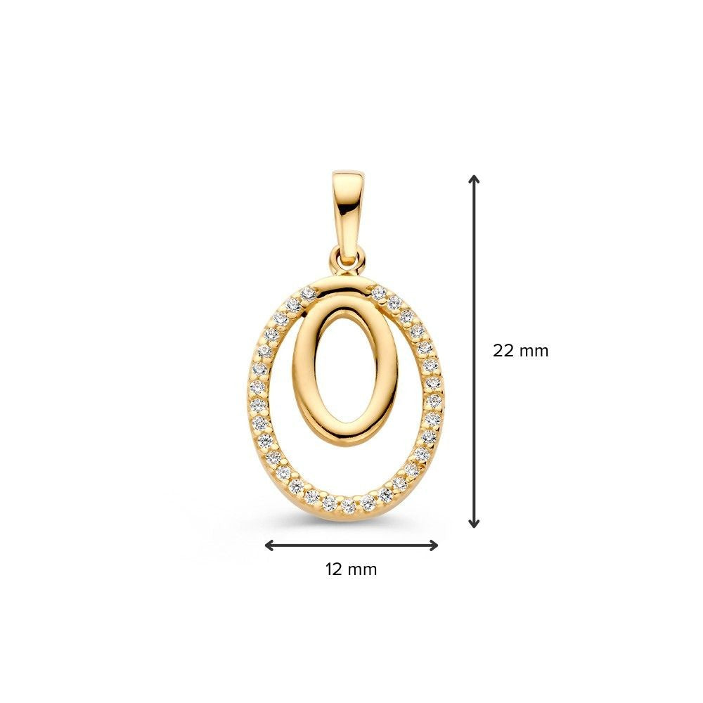 Collar de oro amarillo de 14K con diamante – Joyería elegante de mujer