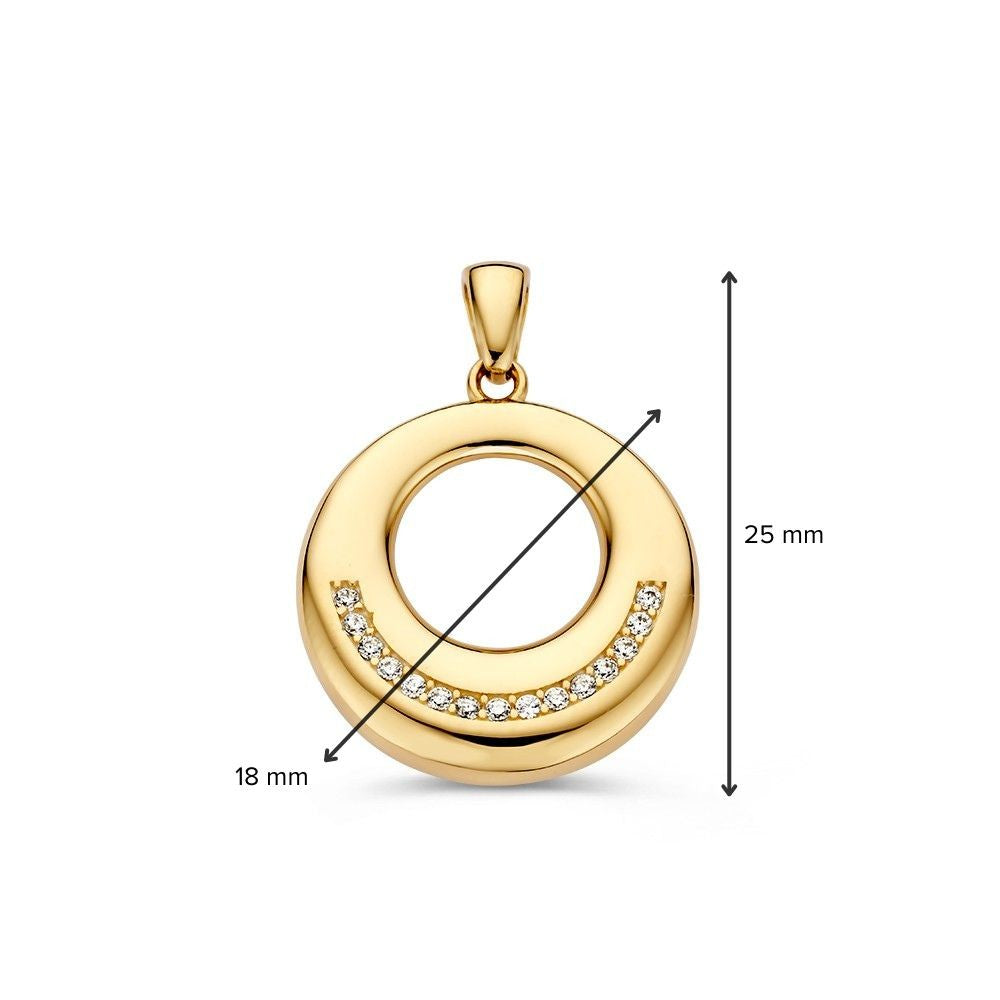 Colgante de oro amarillo con circonitas – Elegancia Atemporal