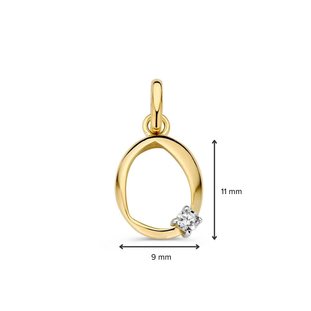 Colgante oro amarillo circonita