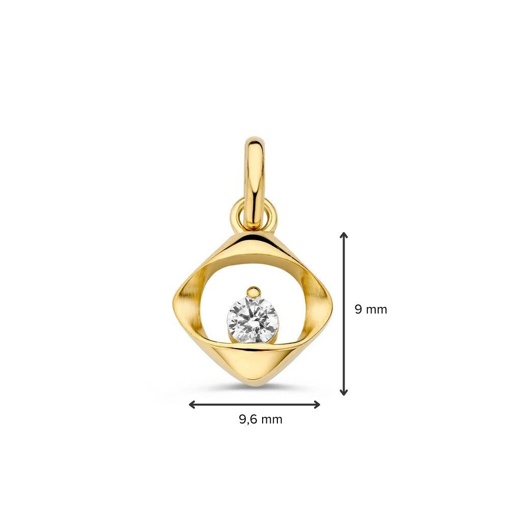 Colgante oro amarillo circonita