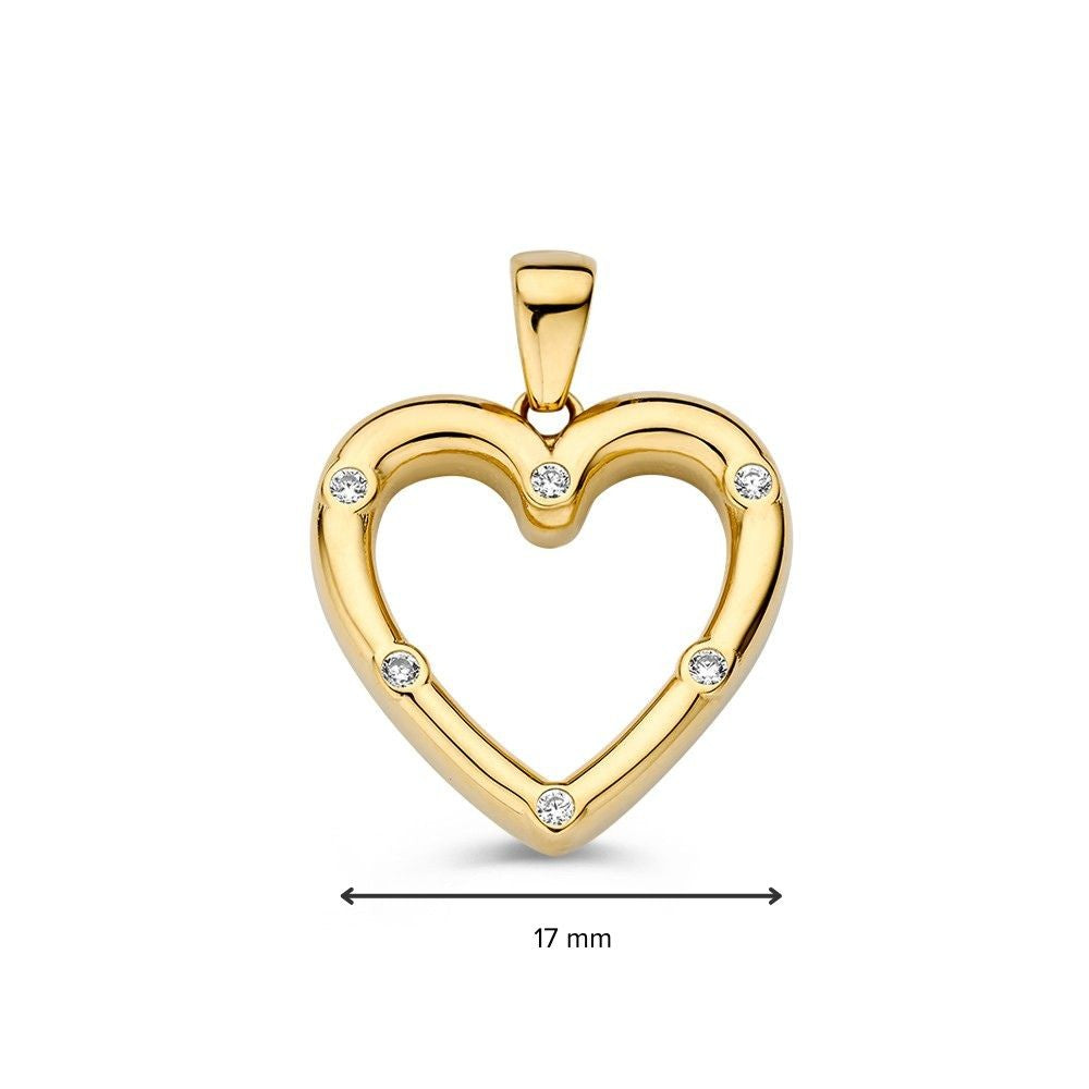 Colgante oro amarillo circonita