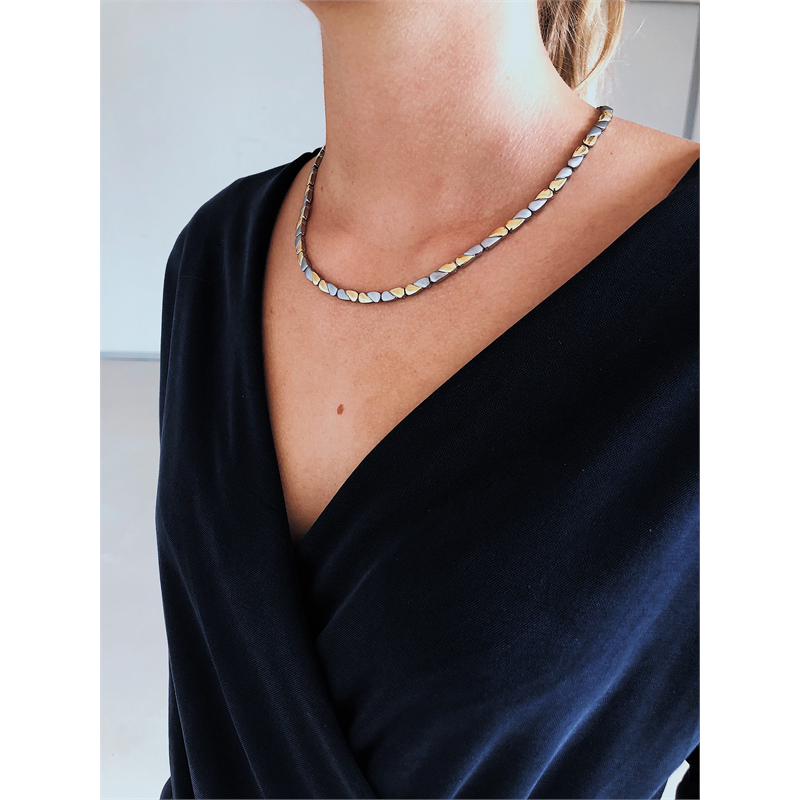 Collar Bicolor de Titanio 08013-02
