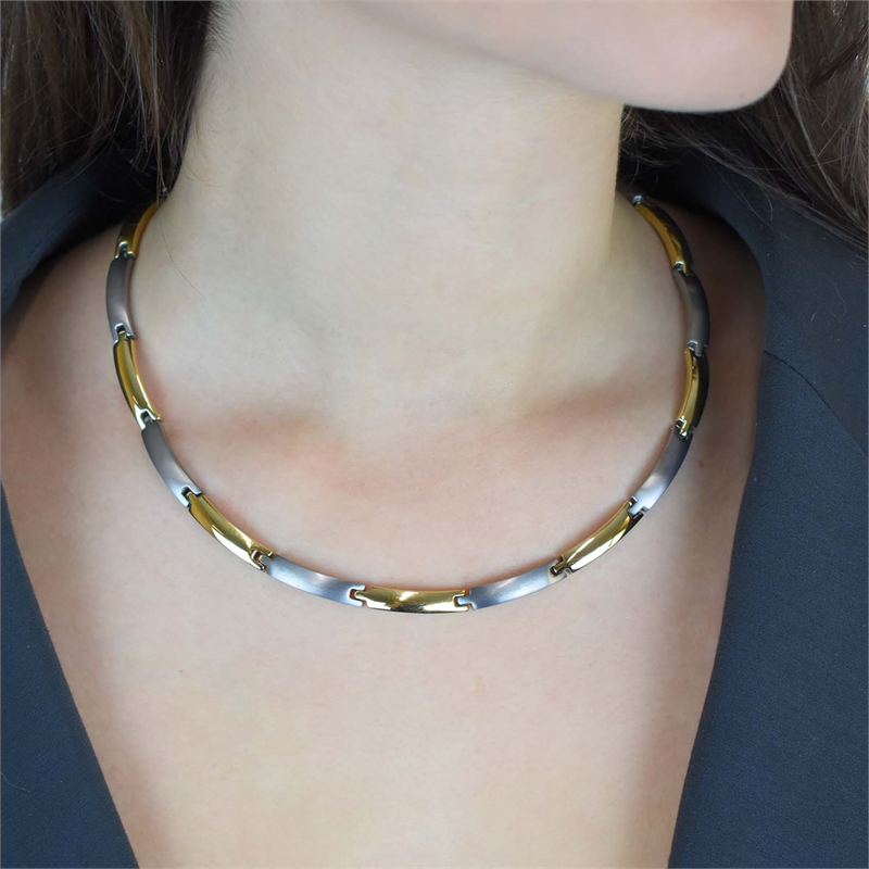 Collar Bicolor de Titanio 0817-03