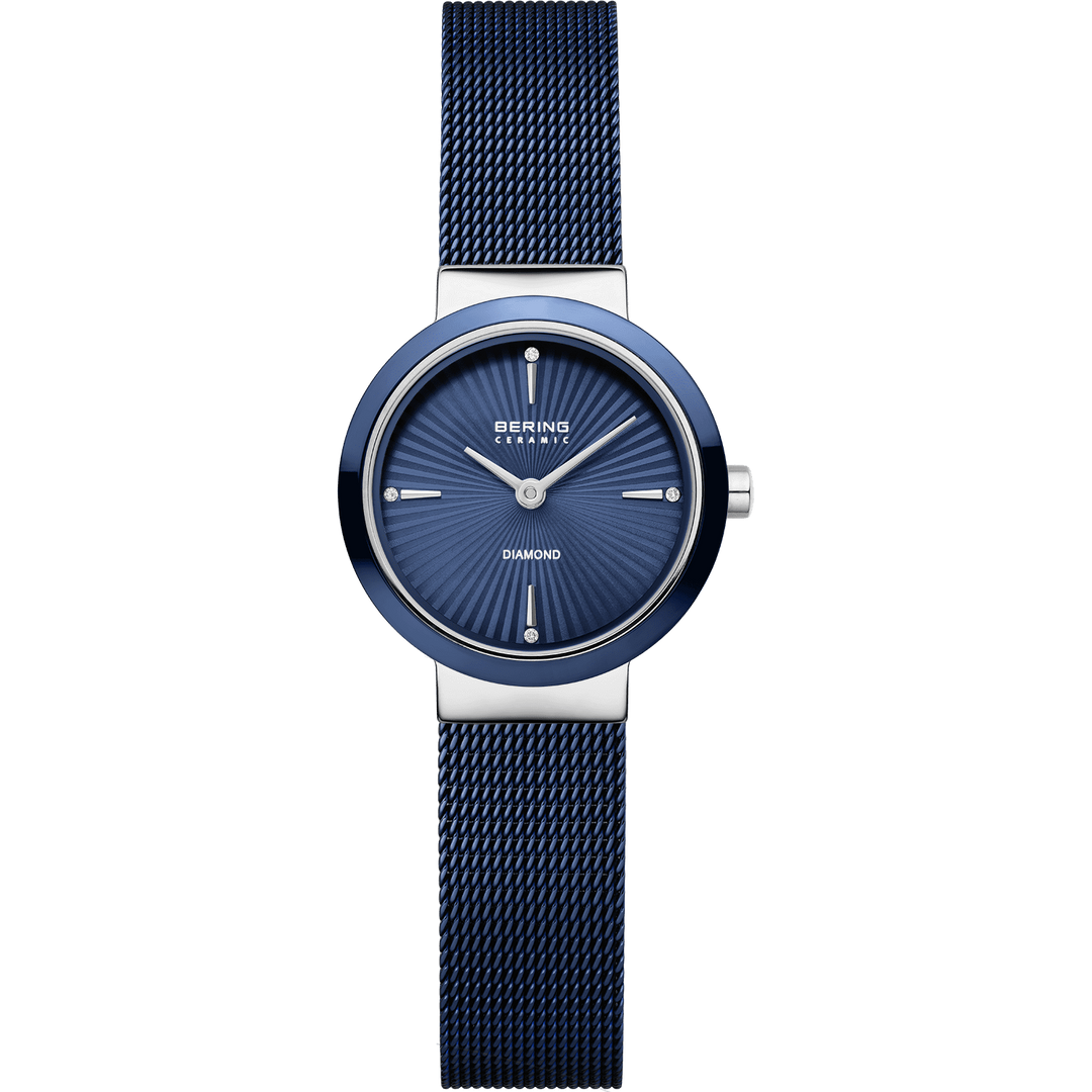 bering dames horloge blauwe wijzerplaat - 10725-307